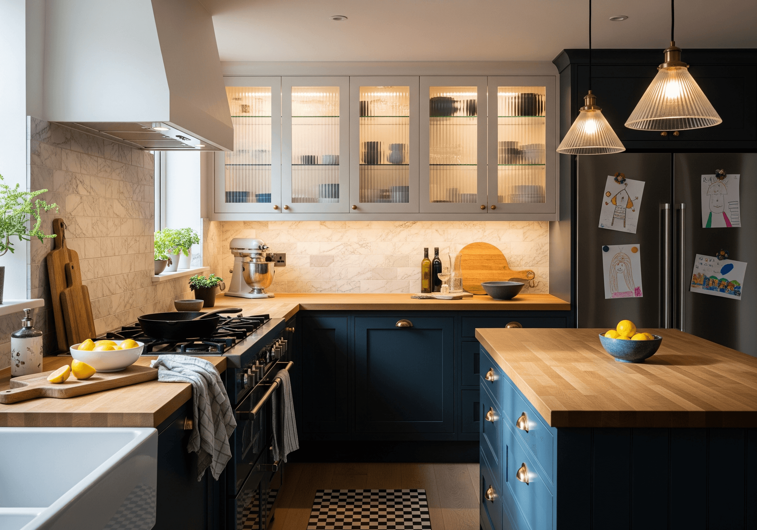 Bright 3500–4000K under-cabinet LEDs provide task lighting for a small kitchen, showing clear, shadow-free counters and practical indoor lighting ideas.